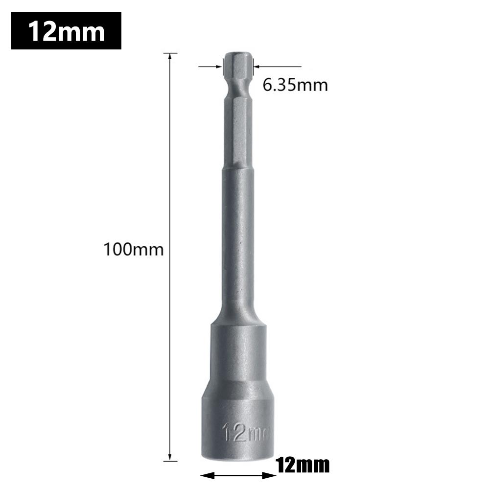 Hexagon Socket Wrench Magnetic 100mm 1pc Chrome Vanadium Steel