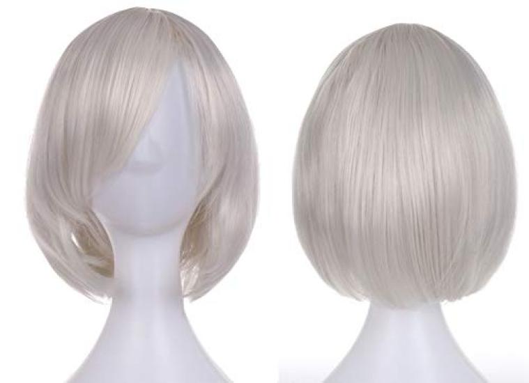 

Набор париков «Парад тыкв» Короткий боб Средний Полный с подставкой Серо-белый 3 штуки