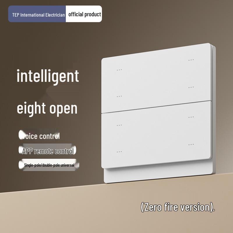 Smart Switch Panel with Dual Control for Whole House, Mijia App-Connected, Zero Fire Bluetooth Mesh 2.0.