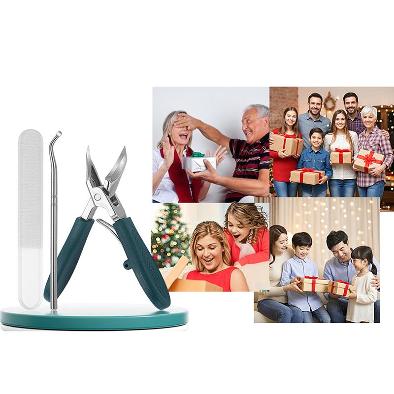 Slanted Nail Clipper Oblique Blade Ingrown Toenail Clipper Anti-Splash Wide Jaw Opening Hard Nails Curved Blade Manicure Tools