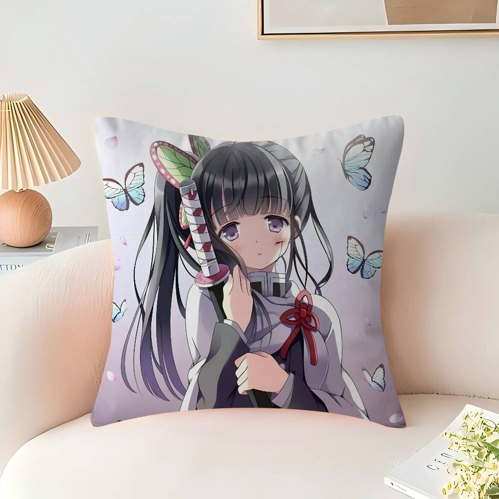 Demon-Slayer Tsuyuri-Kanawo Cushion Cover Decorative Pillow Sofa Home Decor Case Pillow Cases