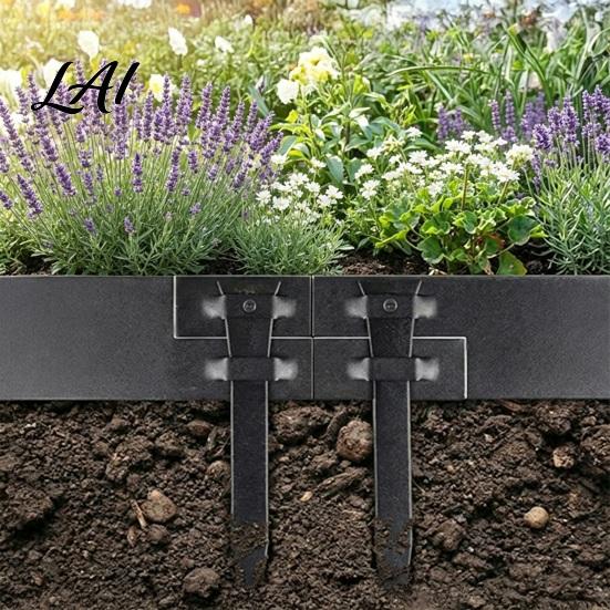 Garden Edging Stakes 10Pcs 12" Landscape Stakes Heavy Duty Steel Anchoring Spikes Metal Ground Spikes for Landscaping Border Outdoor Lawn