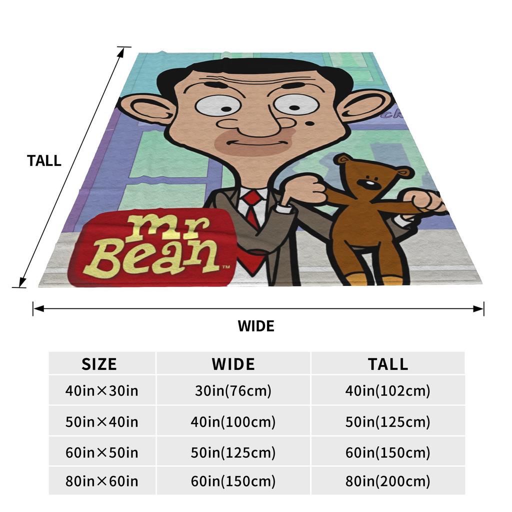Coperta Mr Bean Divertente Flanella Coperte Calde da Lanciare per Viaggi all'Aperto Tappeto da Letto