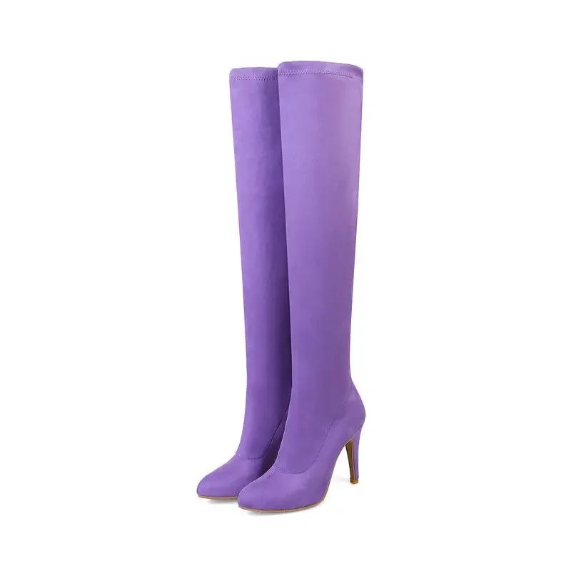 Fashion 2025 New Fashion Fall/Winter Super High Heel Stiletto Lace Up Super Long Scrub Ladies Over the Knee Boots
