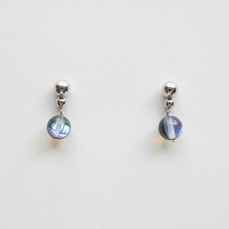 MERRYMOTIVE Grey Moonstone Drop Earring