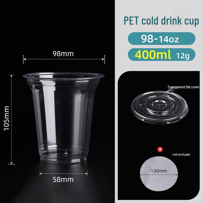 Leak-Proof PET Plastic Beverage Cup with Lid – Transparent Disposable Coffee & Cold Drink Cup