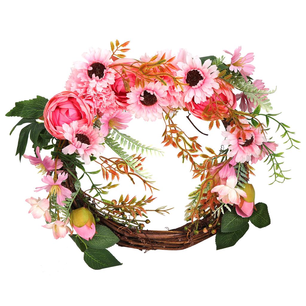 Artificial Flower Wreath Simulation Peony Door Hanging Garland Festivals Party Decoration