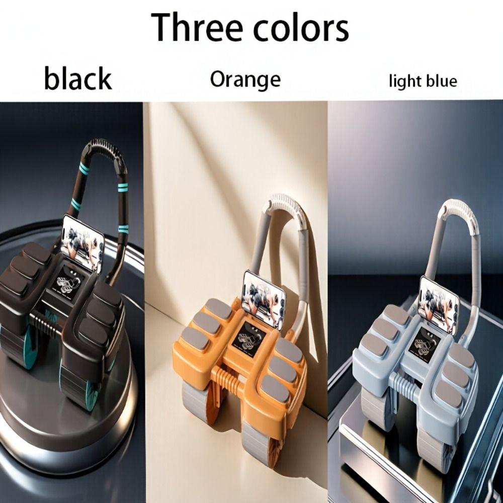 6/8 Elbow Support Abdominal Workout Roller Four-Wheel Core Strengthening Trainer Men/Women