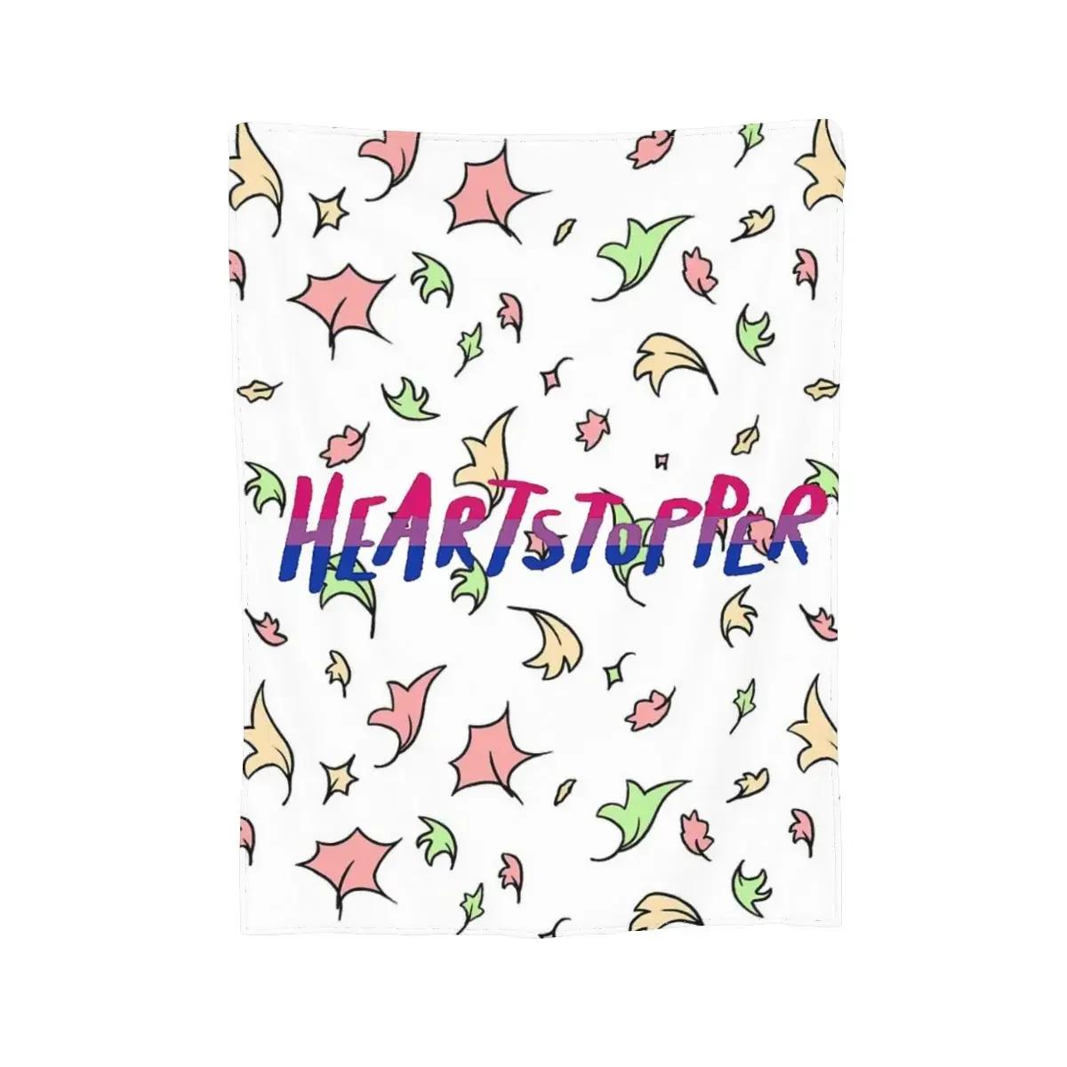 

Heartstopper leaves - repeating Blankets Soft Warm Flannel Throw Blanket Cover for Bed Living room Picnic Travel Home Sofa# 75X95CM