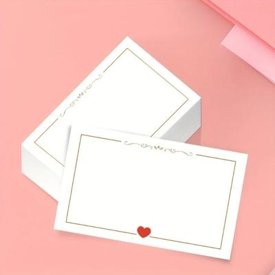 Heart Shaped Simple Blank Small Cards for Weddings Valentines Day Birthdays Anniversaries Festivals Gift Labels Message Card