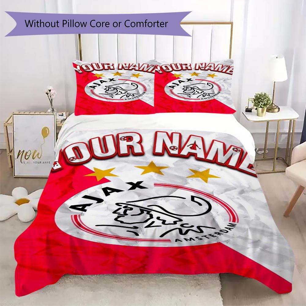 Custom Name AJAX Pattern Bedding Uilt Set Uilt Cover Pillowcase Home Decoration Birthday Gift (1*duvet Cover+2*pillowcase Without Core)