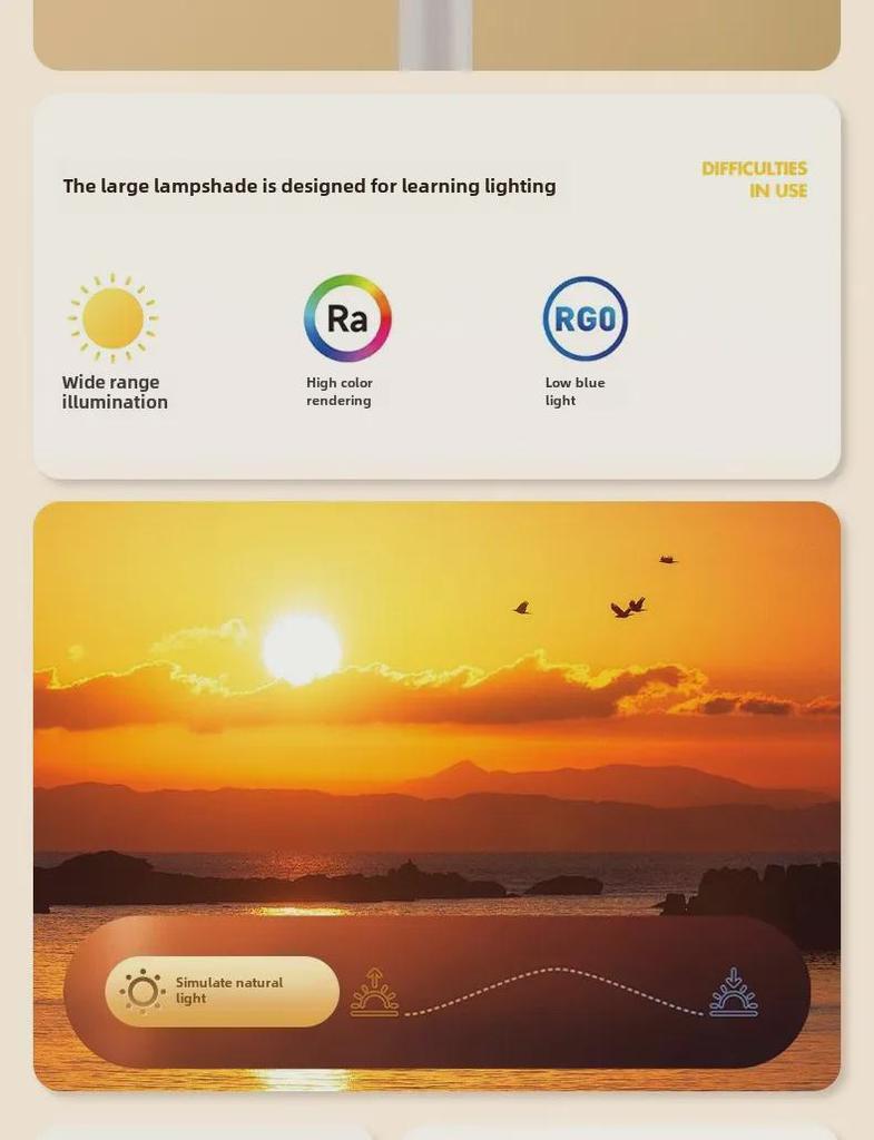 USB-Schreibtischlampe mit Smart-Steckdose für Augenschutz - Ideal für Studentenwohnheime und zum Lesen am Bett, Energiesparendes Design