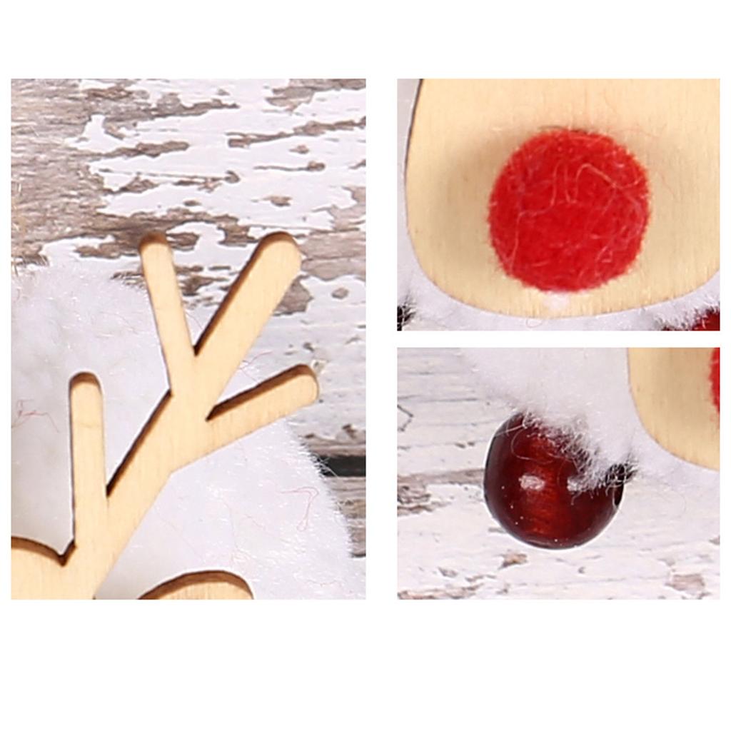 Christmas Tree Pendants Soft Creative Party Decor Soft and Comfortable Xmas Ornaments Lamb Pompom Elk Pendant Wooden