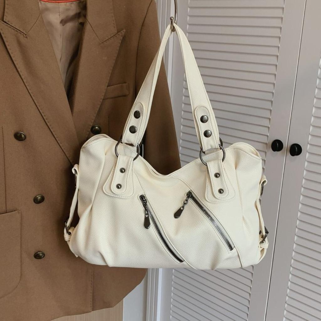 Xeie Thuk Handbag Women PU Leather Multi Pocket Daily Casual