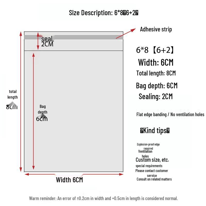 Transparent OPP Self-Adhesive Waterproof Bags for Stationery & Jewelry Packaging