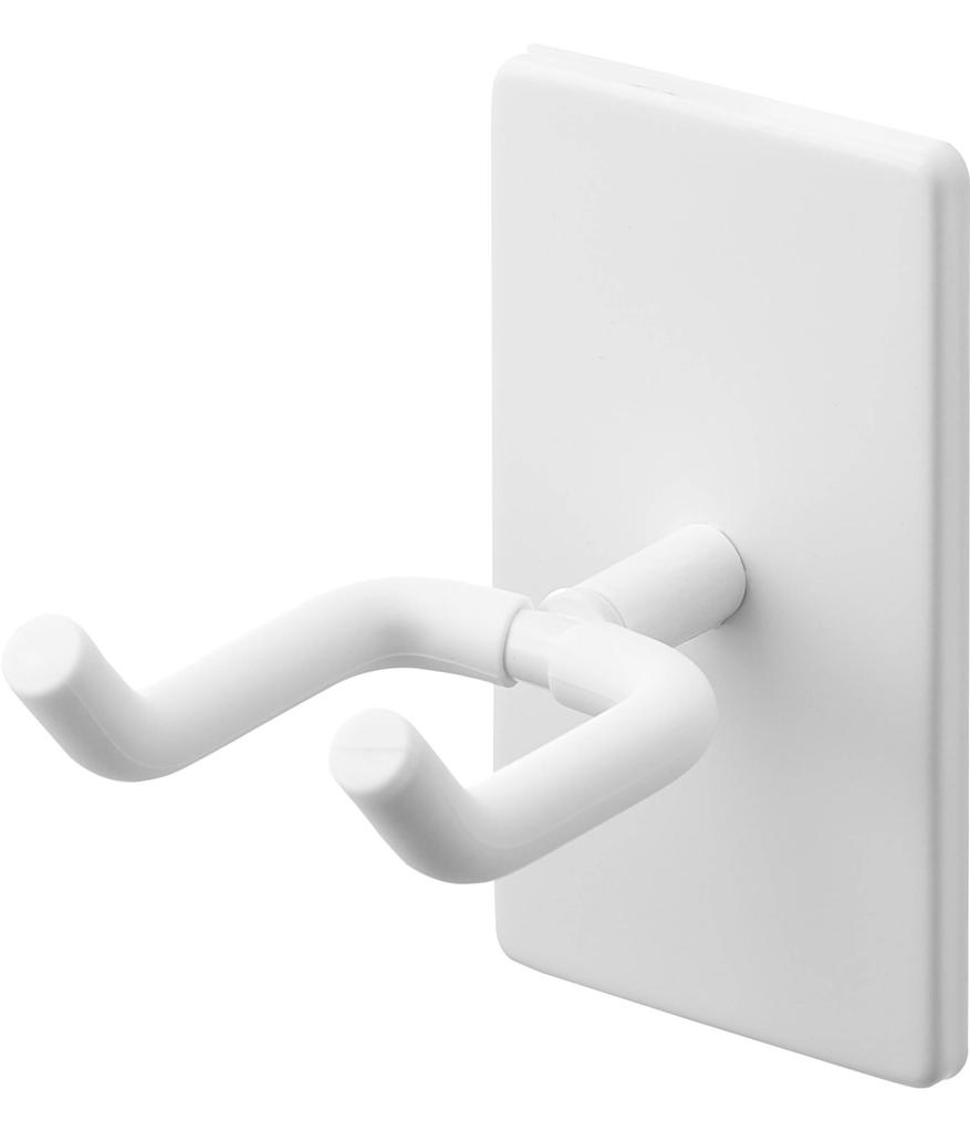 Yamazaki Tower Wall-Mounted Hands-Free Hair Dryer Stand (Includes Drywall Tweezers and Wood Screws for Less Visible Holes), White, 8cm W X 13cm D X