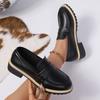 Women Flats Loafers Spring Autumn Fashion Sneakers Women Retro Casual Thick Heel Shoes British Style Thick Bottom Shoes Women