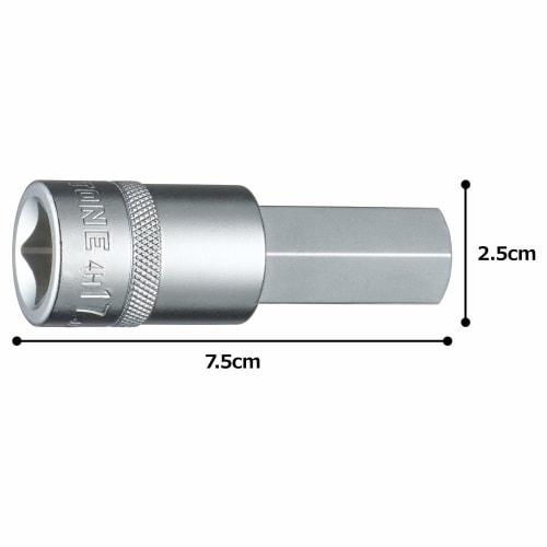 TONE Hexagonal Socket, 4H-17, 12.7mm (1/2") Drive, 17mm Width