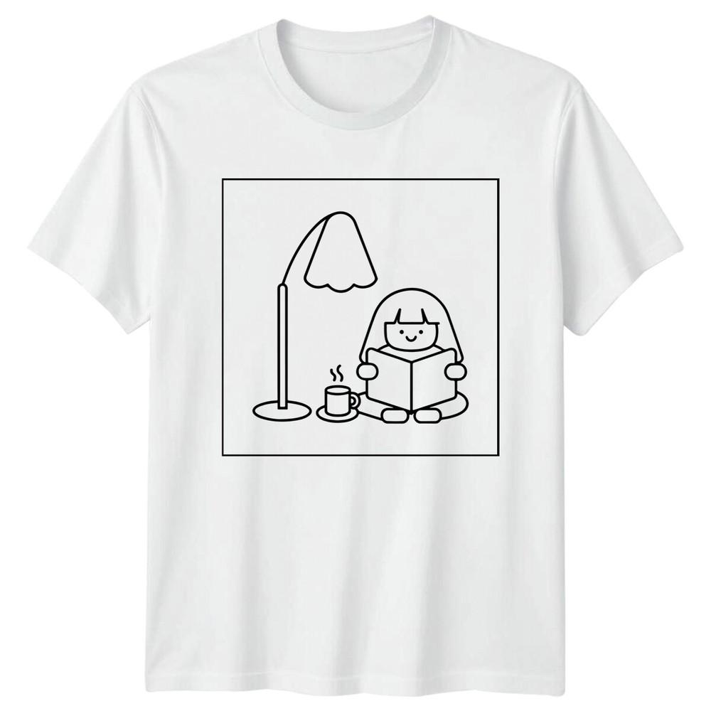 Girl Reading Book Hobbies Unisexs TShirt Unisexs Tee Reader Graphic S