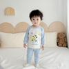 Kids' Autumn & Winter Cotton Seamless Pajama Set: Boys & Girls Homewear