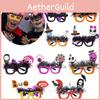 Crazy Party Halloween Party Bat Skeleton Fur Trimmed Glasses
