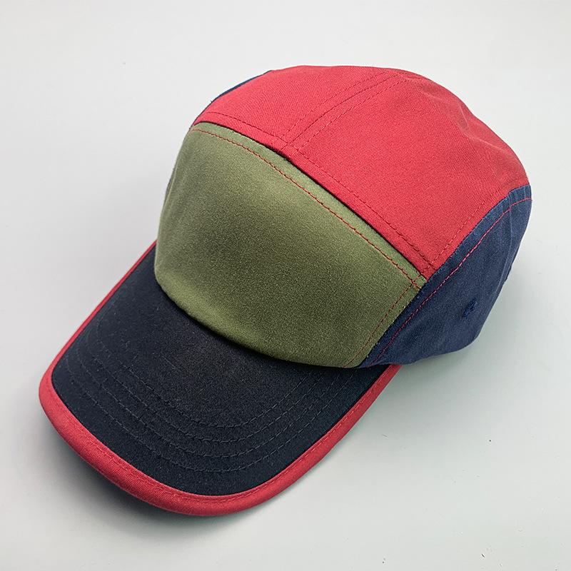 Japanese Simple Contrasting Color Fashionable Men'S And Women'S Baseball Caps Cotton Breathable Color Matching Versatile Sports Sun Hats