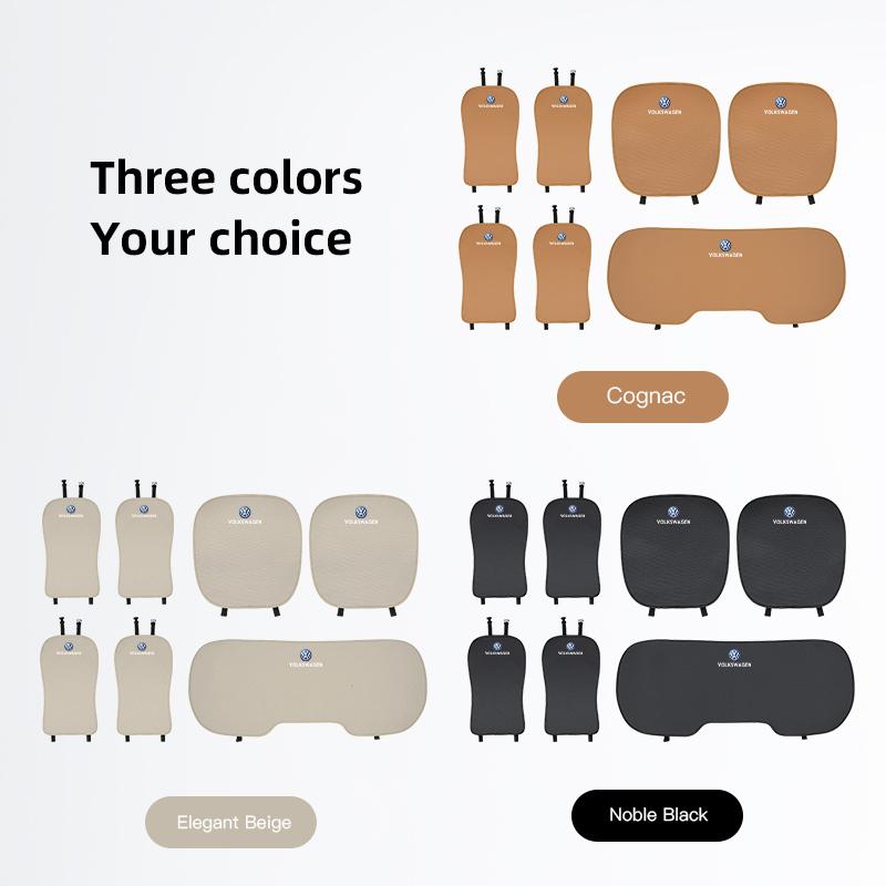 Valve Stems Caps VW Car Seat Cover Breathable Ice Silk Soft Cushion For Volkswagen GTI Polo Golf Arteon Tiguan Touareg CC Amarok QO2