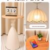 Cream Storage Shelf Floor Lamp with Ambient Light for Living Room or Bedroom