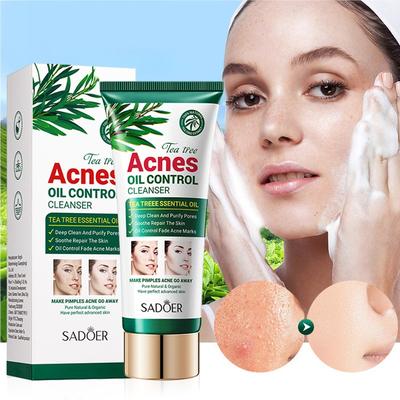 SADOER Tea Tree Facial Cleansing Moisturizing Deep-Cleansing Facial Cleanser Foaming Cleansing and Skin Care Product
