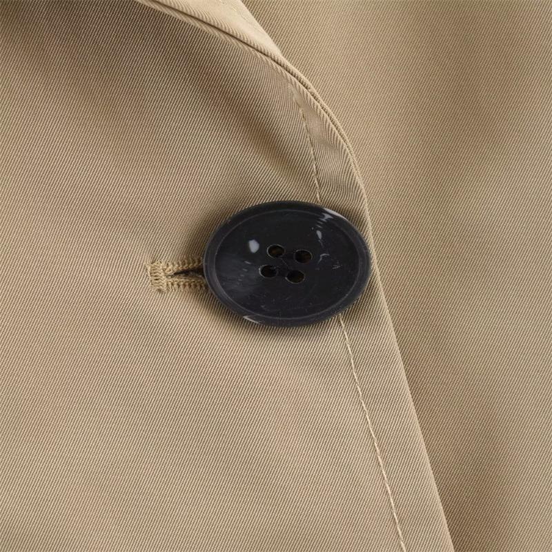 Women Double Breasted Lapel Short Trench Jacket Coat