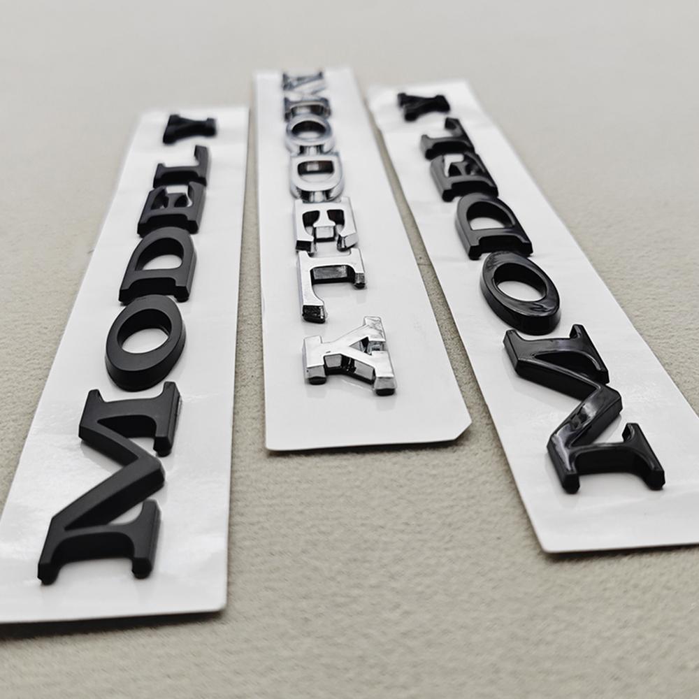 3D ABS Chrome Black Matte Black Car Styling Letters Logo MODEL Y Emblem Badge Sticker Decals For TESLA MODEL Y Auto Accessories