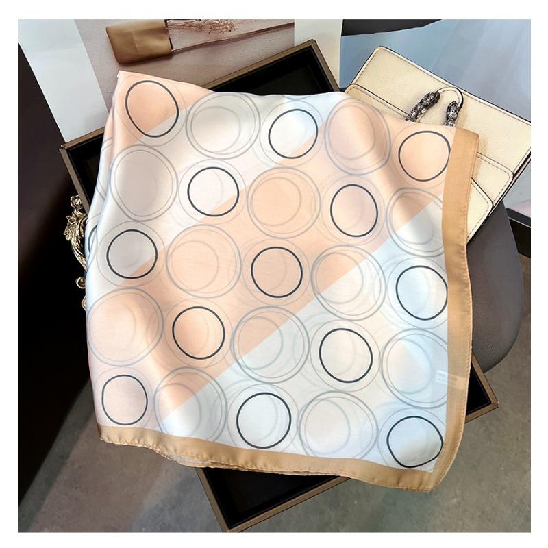 Women S Korean Style Geometric Square Scarf For Spring Summer Neck Decoration