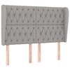 VidaXL Headboard with Ears Light Grey 147x23x118-128 Cm Fabric3118290