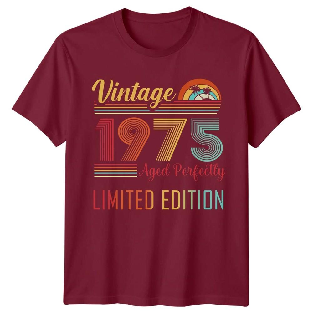 Vintage 1975 Unisexs TShirt 51st Birthday Aged Limited Edition Gift