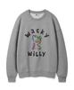 Wacky Willy Kiki Big Graphic Sweatshirt Gray