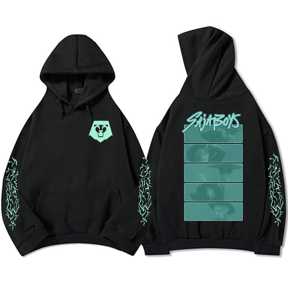Saja Boys Glow in The Dark Adult Hoodie KPop Demon Hunters Graphic Printing Sweatshirts Long Sleeve Hooded Pullovers Men