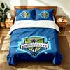Seattle Sounders FC (1) 3pc Set Suitable for Master Bedrooms Soft and Comfortable an Ideal Gift for Family and Friends Includes One Duvet Cover and Tw