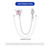 Original Copper Charms Luxury Butterfly Insect Safety Chain Beads Fit Bracelet Diy Women Making Delicate Gift
