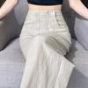 Women's High-Waist Tencel Cotton Linen Wide-Leg Pants - Summer Thin, Floor-Length, Straight Casual Design