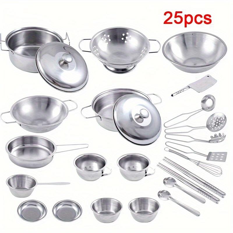 Non-Toxic 25Pcs Kitchen Set Pretend Play Simulated Kitchen Mini Toy Children Role Playset Cooking Set Educational Gift For Kids Children