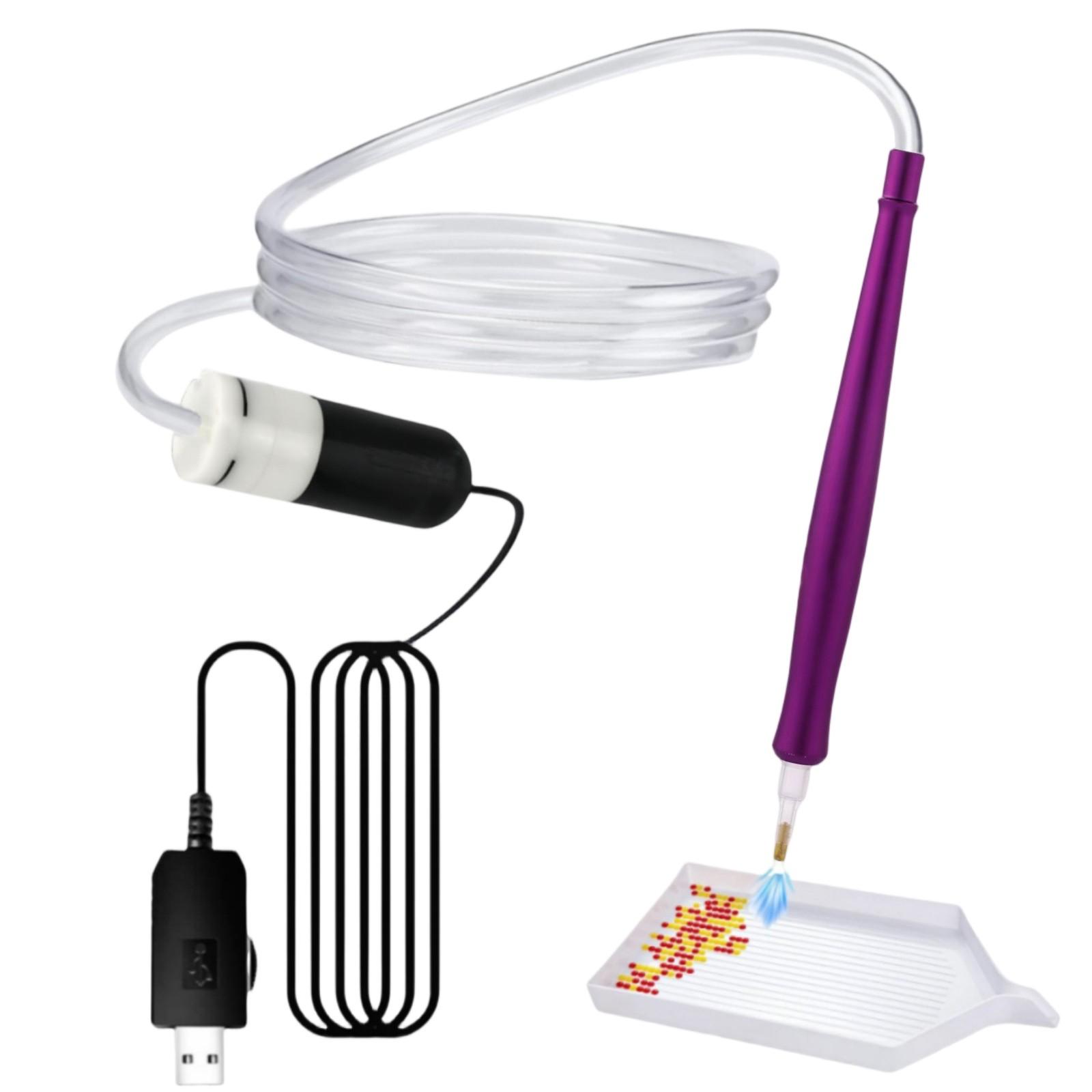 

Электрическая художественная алмазная ручка - вакуумная художественная ручка, аксессуар для инструмента с лотком для хранения, долговечная и стабильная One Size