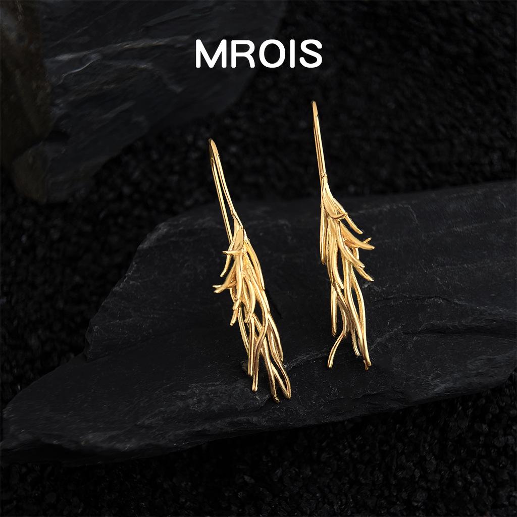 

Elegant Japanese-Inspired 18K Gold-Plated Long Tassel Earrings