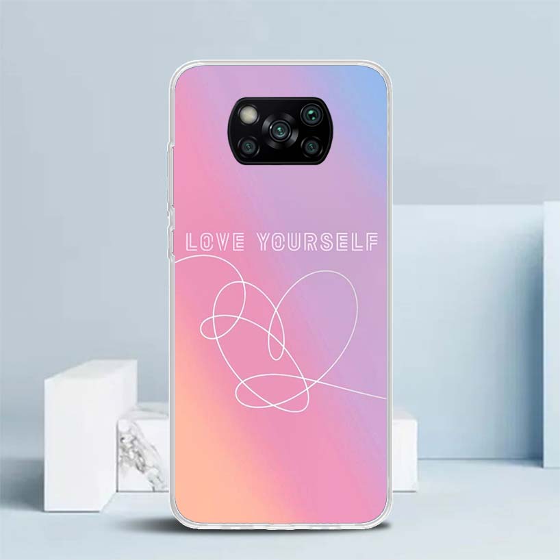 

Люби Себя Цветочное Сердце Линия Kpop Мягкий Чехол для Xiaomi Poco F7 Ultra X7 X6 X5 Pro M7 Чехол для Телефона Redmi 15 15C 13 13C 12 12C 1 Redmi 13