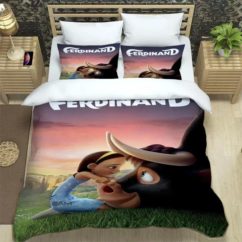 Set Biancheria da Letto 3D Ferdinand Set Letto Stampato Con Federa Copripiumino Morbido Matrimoniale King Size Biancheria per la Casa Lusso Regalo di Compleanno