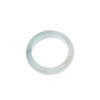 1 Pcs A Grade Jadeite Ring For Men And Women White Ice Type Finger Ring Simple Style Unisex Ring
