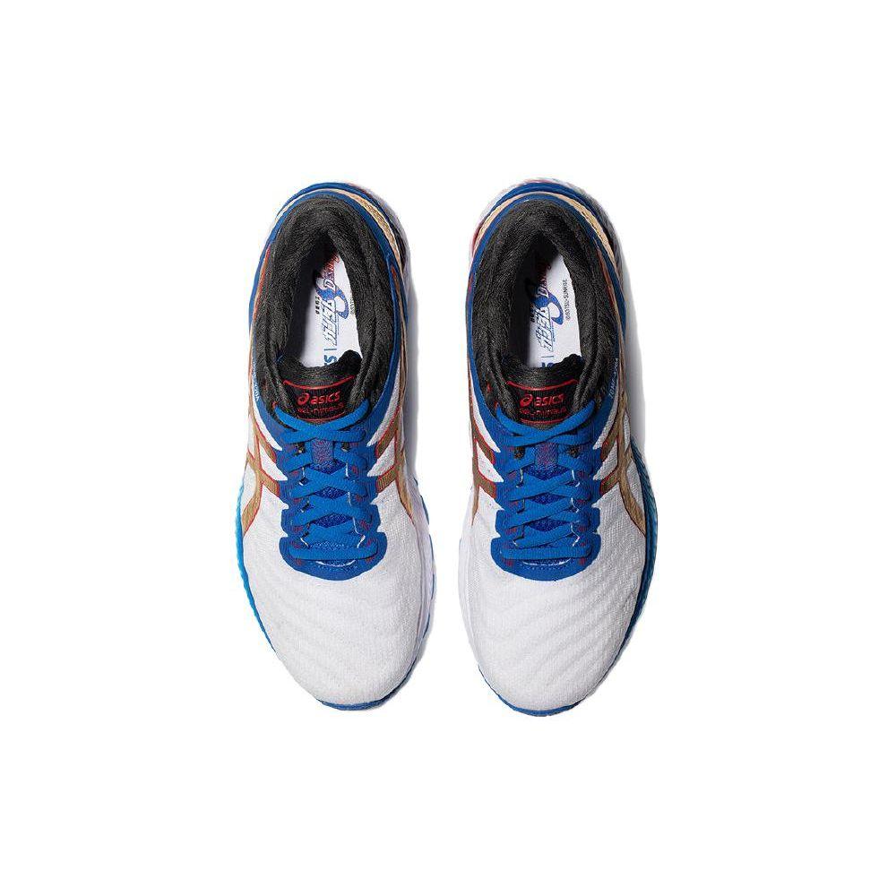 Asics Gel-Nimbus 22 Casual Low-Top Running Shoes Men Sneaker White Blue 1011B285-100