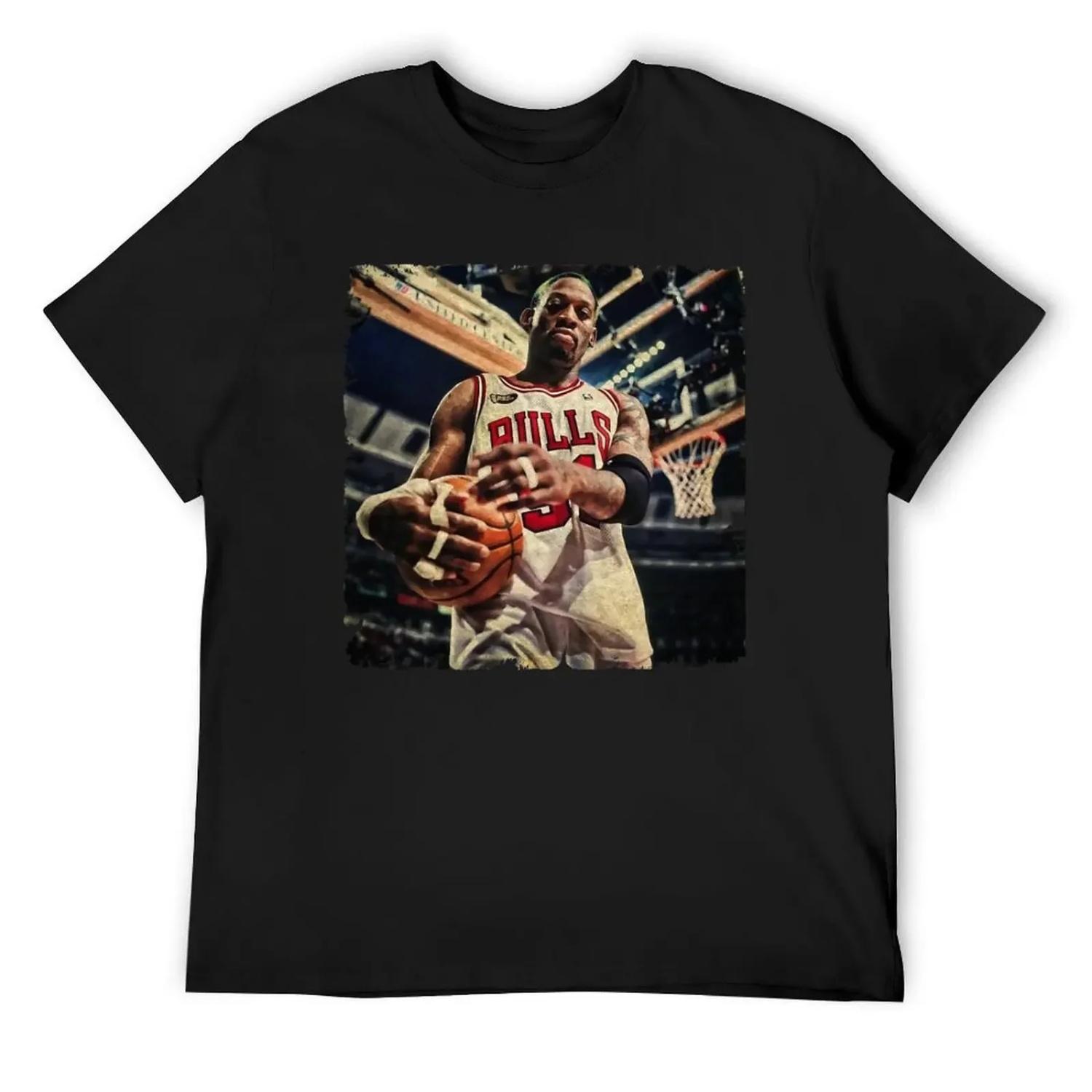 

Деннис спорт Родман (5) Футболка синяя archive рэперская с принтом Короткий рукав мужская одежда S чёрный