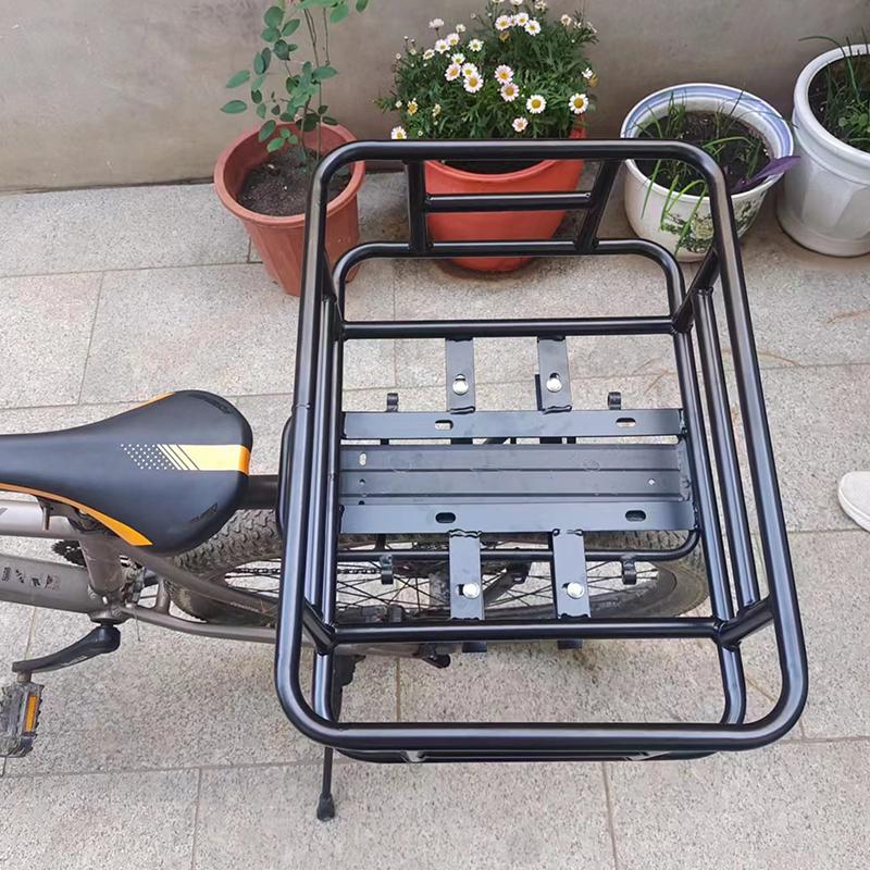 Bakre cykelkorg Cykel lastställsväska Stor kapacitet E-cykelkorg Cykelkorgar Bakre avtagbart metallställ För de flesta cyklar