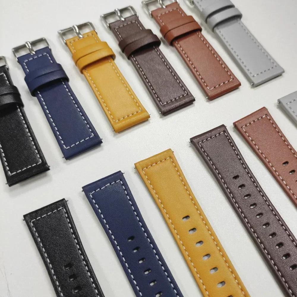 20/22mm Leather Band For HUAWEI GT6 GT6pro GT5 4 3 2 46mm Casual Strap Watch 5 4pro/GT3 2 42mm/HONOR Magic Watch Bracelet Correa