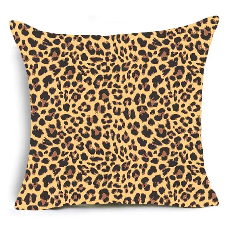 Home Decor Animal Print Pillow Cover Leopard Tiger Zebra Cattle Snake Cushion Cover Home Sofa Chair Decor Pillowcase 45X45Cm